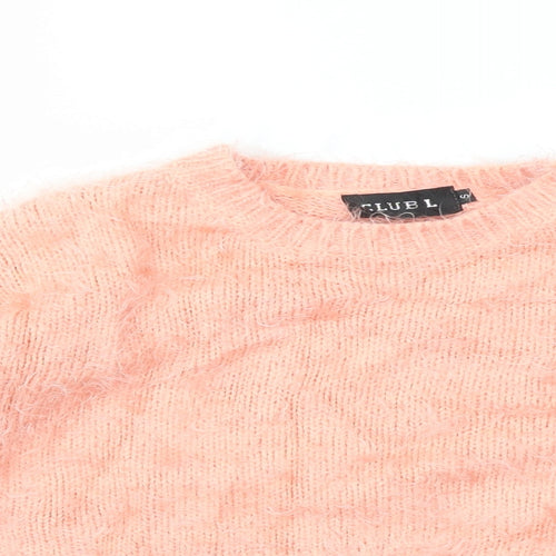 Club L Womens Pink   Pullover Jumper Size S
