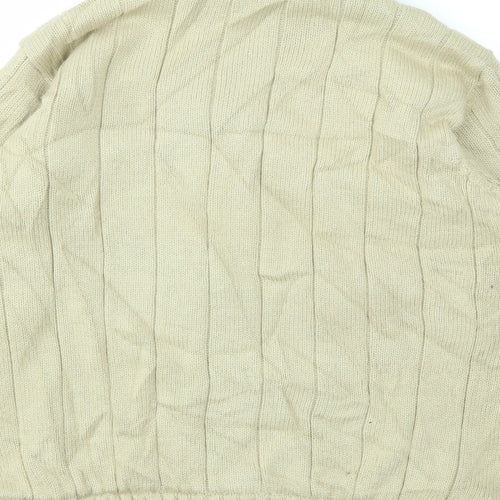 EWM Mens Beige   Full Zip Hoodie Size M