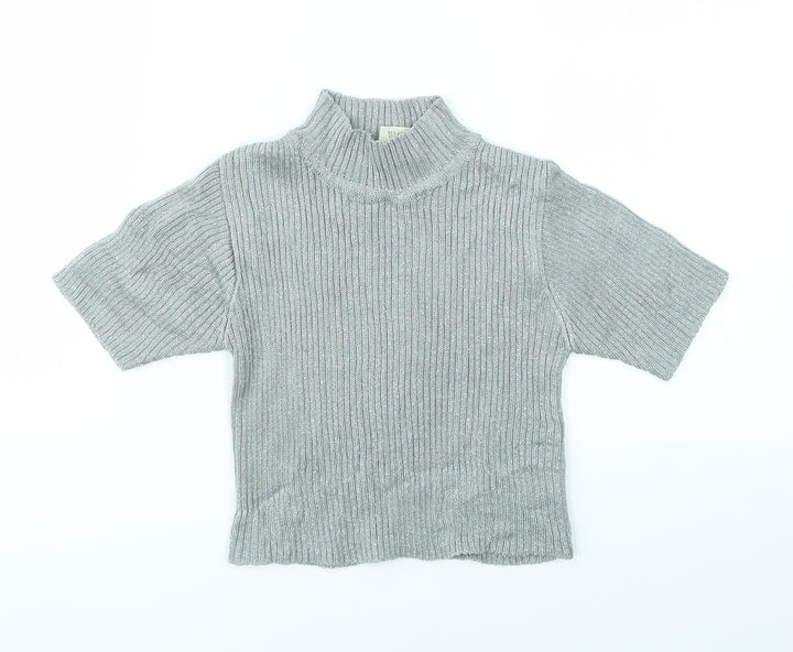 Girl Girls Grey   Basic T-Shirt Size 7-8 Years