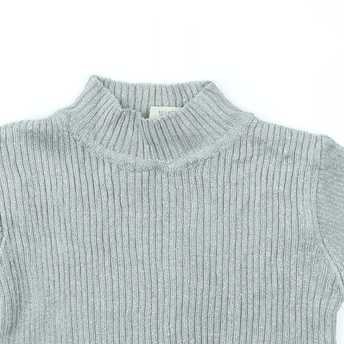 Girl Girls Grey   Basic T-Shirt Size 7-8 Years