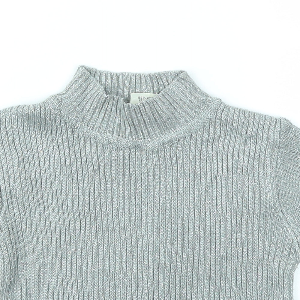 Girl Girls Grey   Basic T-Shirt Size 7-8 Years