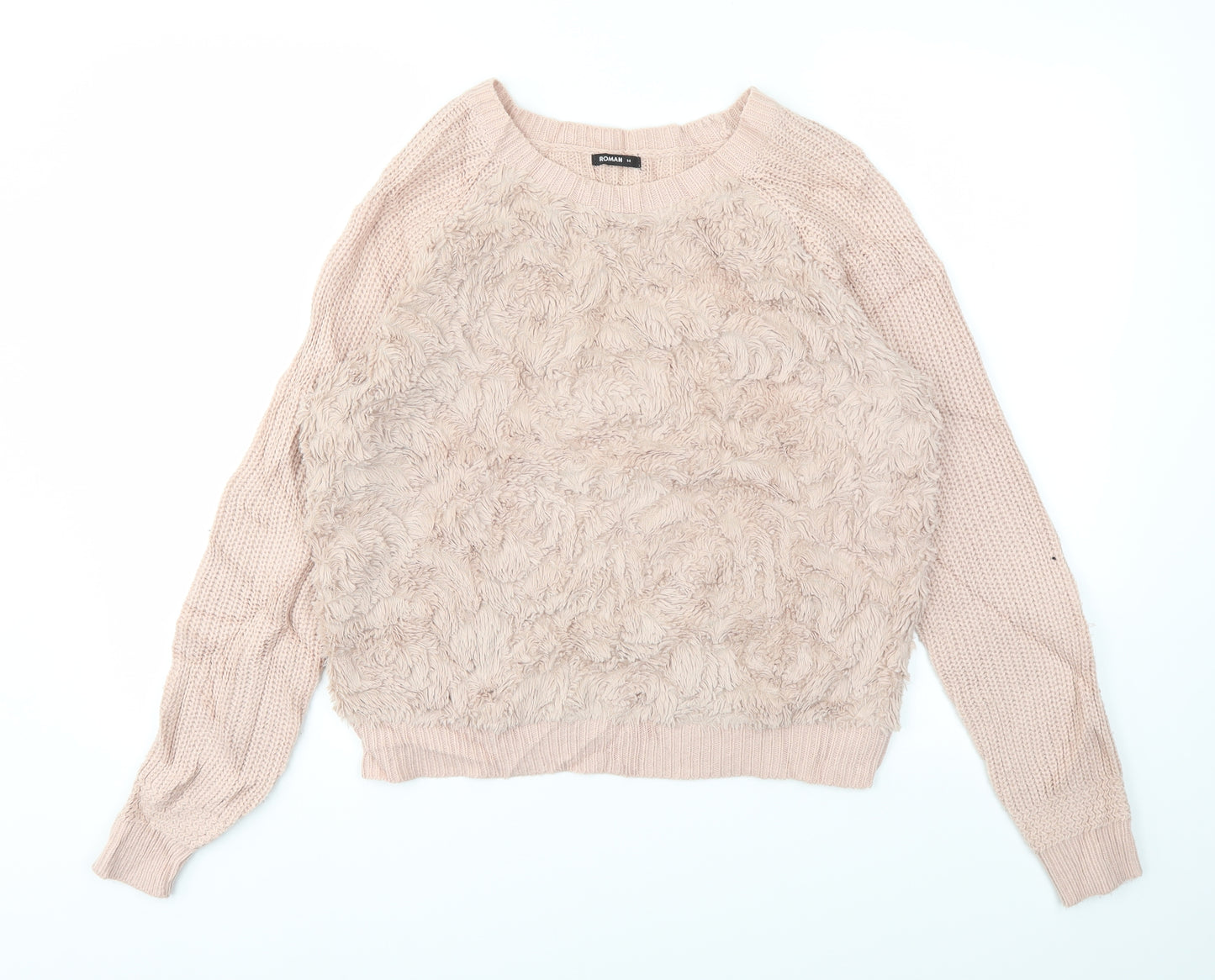Roman Womens Pink   Pullover Jumper Size 14