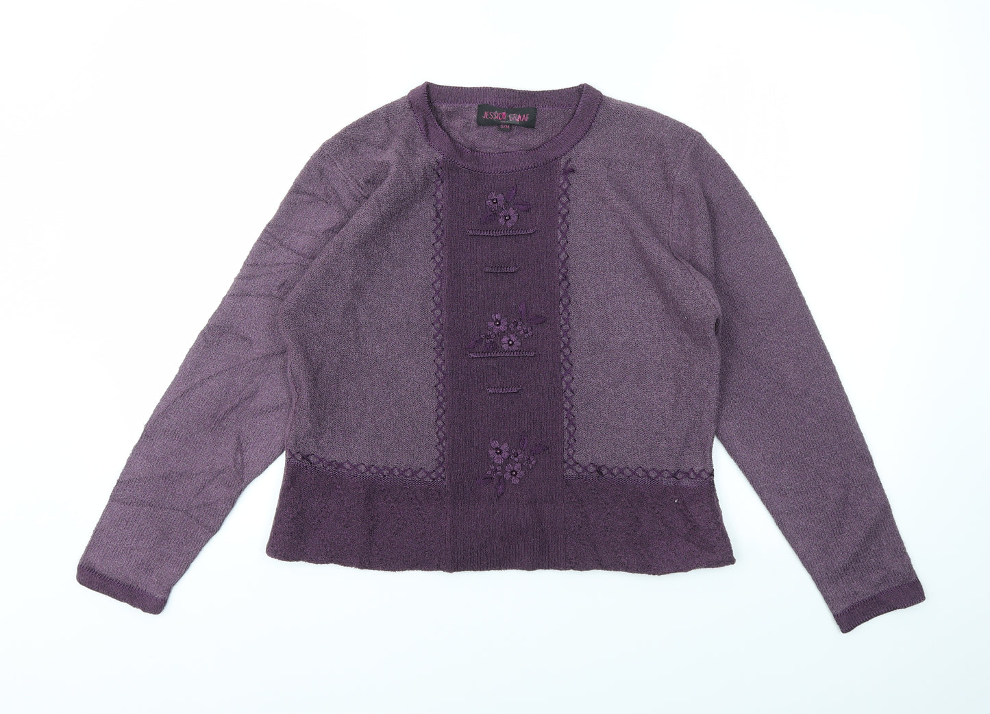 Jessica Graaf Womens Purple   Pullover Jumper Size S