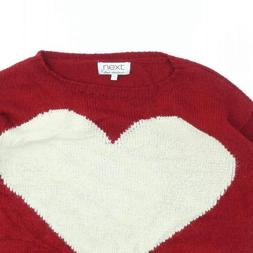 NEXT Womens Red   Pullover Jumper Size 6