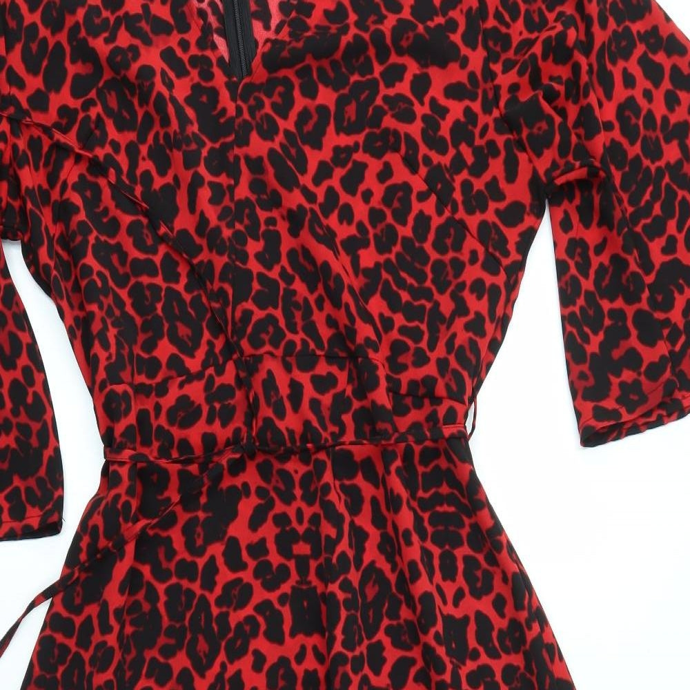 AX Womens Multicoloured Animal Print  Fit & Flare  Size 16