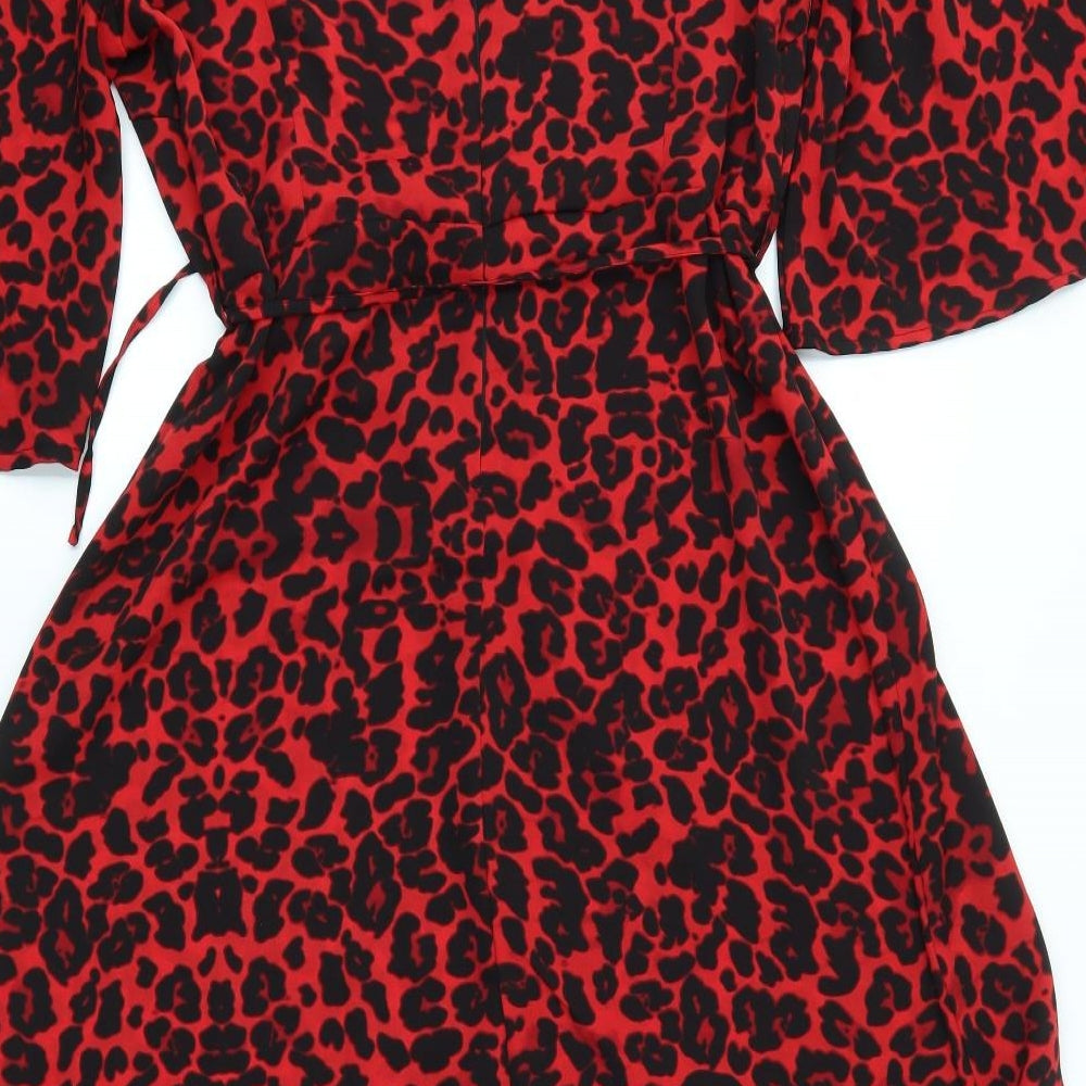 AX Womens Multicoloured Animal Print  Fit & Flare  Size 16