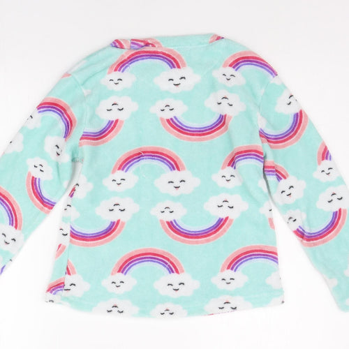 just like you Girls Green Geometric  Top Pyjama Top Size 10-11 Years  - RAINBOWS