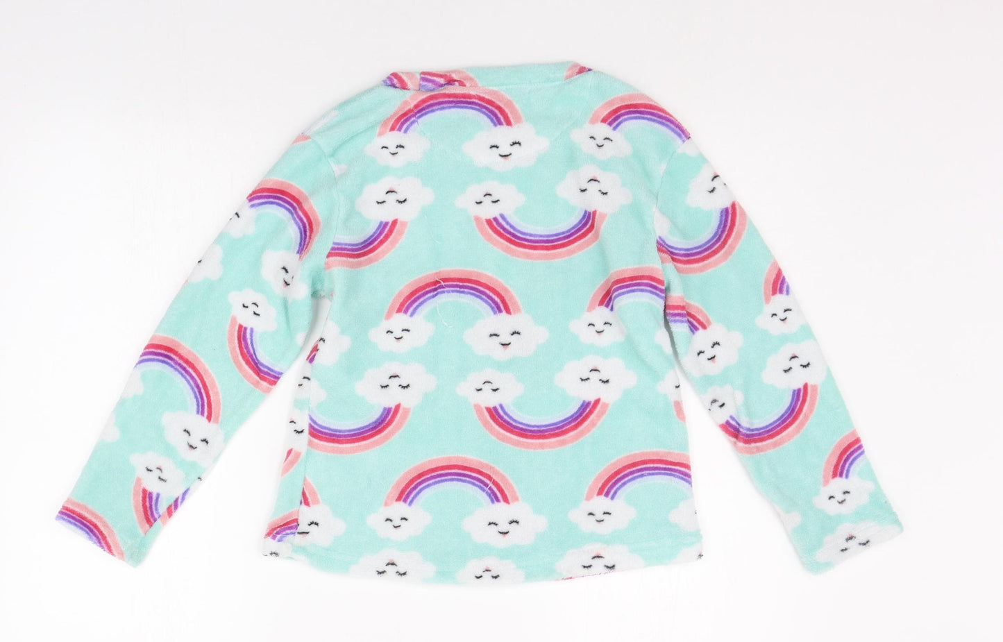 just like you Girls Green Geometric  Top Pyjama Top Size 10-11 Years  - RAINBOWS