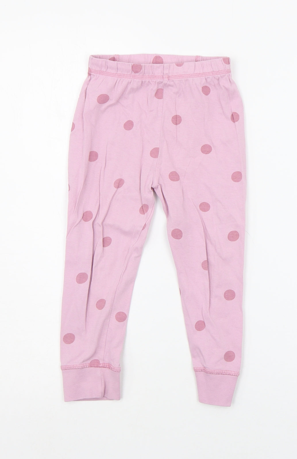 TU Girls Pink Polka Dot  Top Pyjama Pants Size 4-5 Years