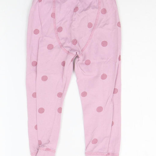TU Girls Pink Polka Dot  Top Pyjama Pants Size 4-5 Years