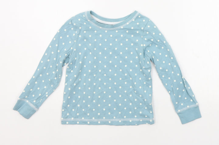 TU Girls Blue Polka Dot Top Pyjama Top Size 4-5 Years