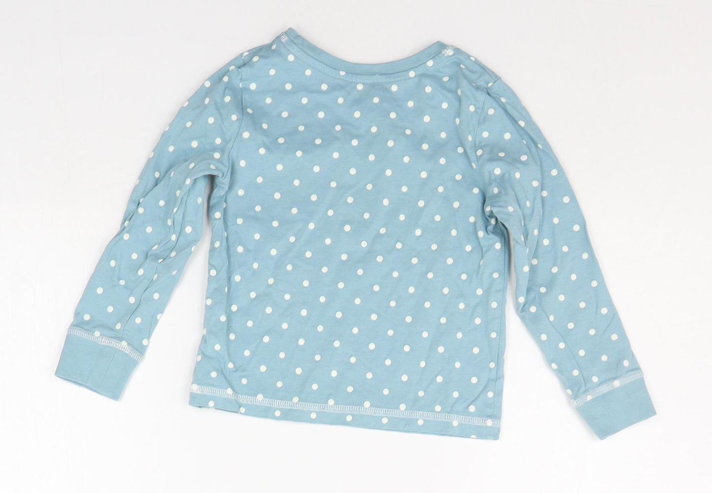 TU Girls Blue Polka Dot  Top Pyjama Top Size 4-5 Years