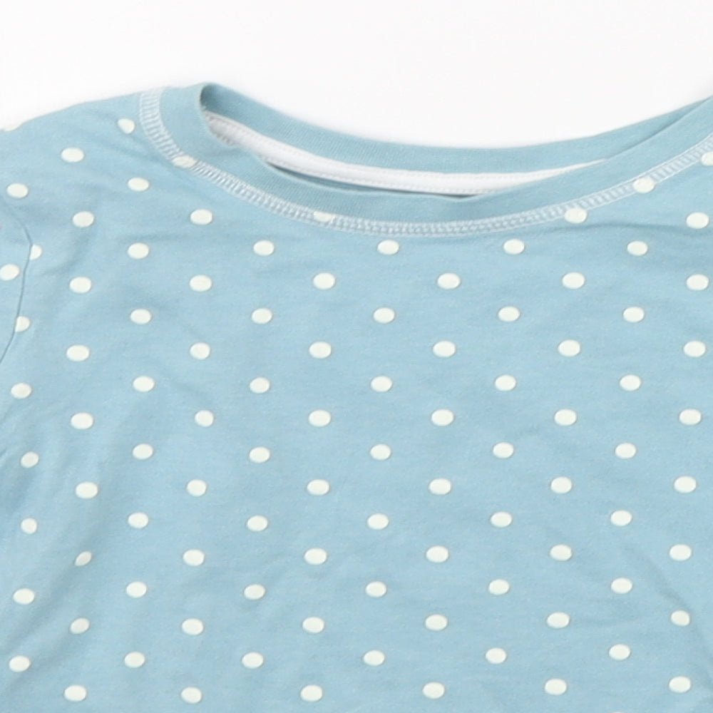 TU Girls Blue Polka Dot  Top Pyjama Top Size 4-5 Years