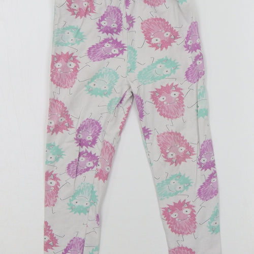 Very Girls White Geometric  Top Pyjama Pants Size 6 Years  - MONSTER