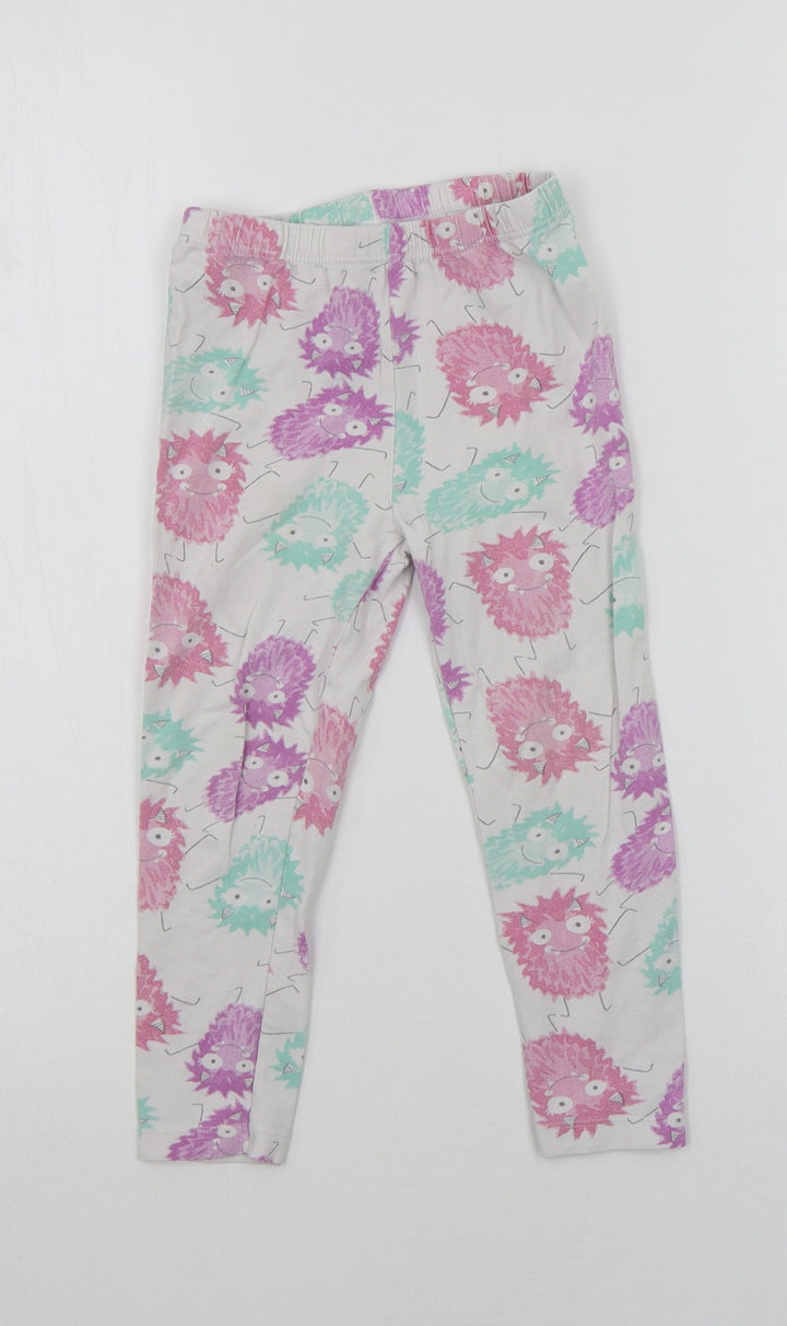 Very Girls White Geometric Top Pyjama Pants Size 6 Years - MONSTER