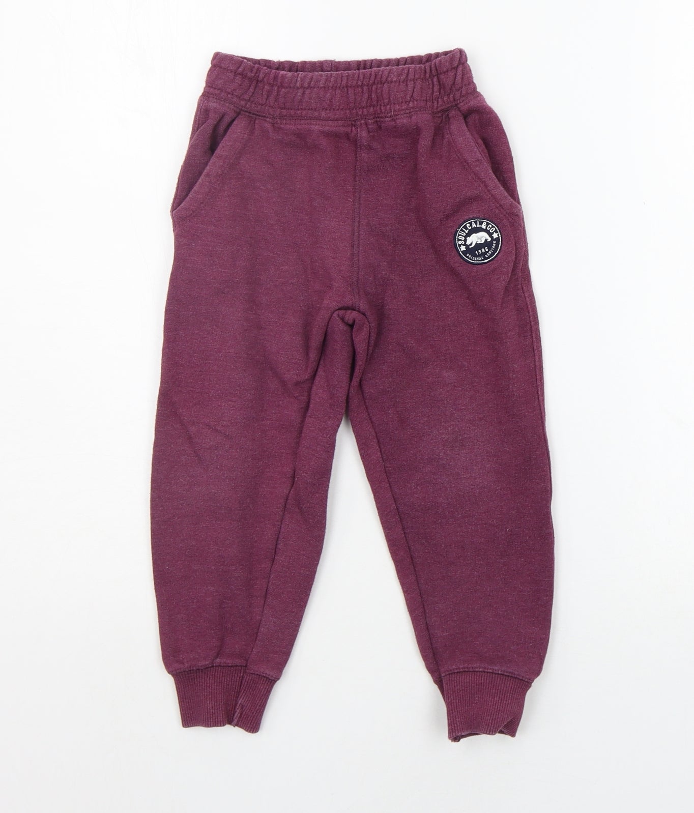 SoulCal&Co Boys Purple   Jogger Trousers Size 3-4 Years