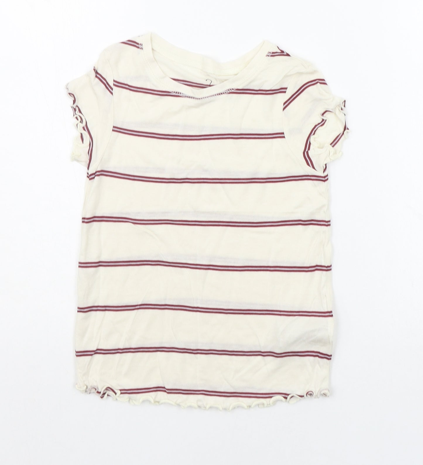NEXT Girls Yellow Striped  Basic Polo Size 6 Years