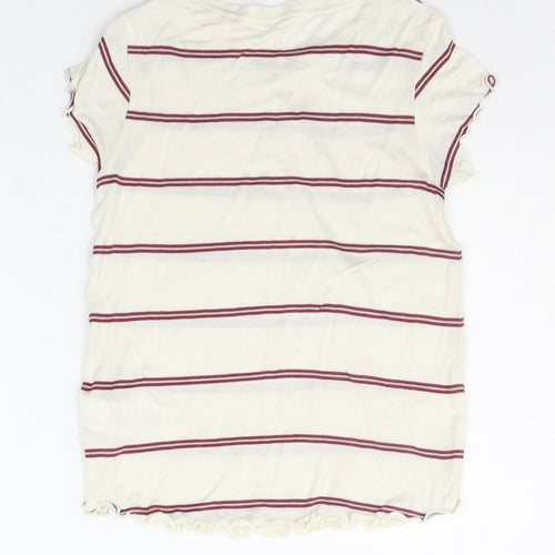 NEXT Girls Yellow Striped  Basic Polo Size 6 Years