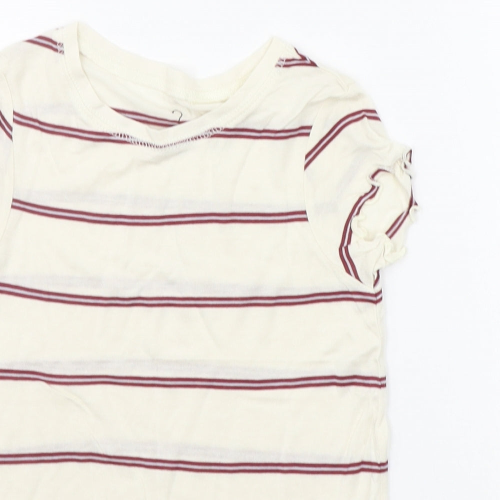 NEXT Girls Yellow Striped  Basic Polo Size 6 Years