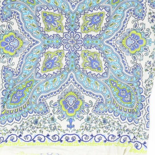 NEXT Womens White Geometric  Basic T-Shirt Size 16