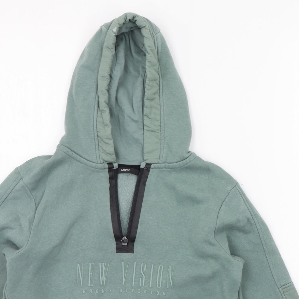 George Boys Green   Pullover Hoodie Size 9-10 Years
