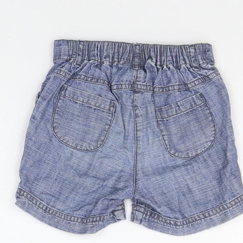 NEXT Girls Blue   Cropped Trousers Size 12-18 Months  - SHORTS