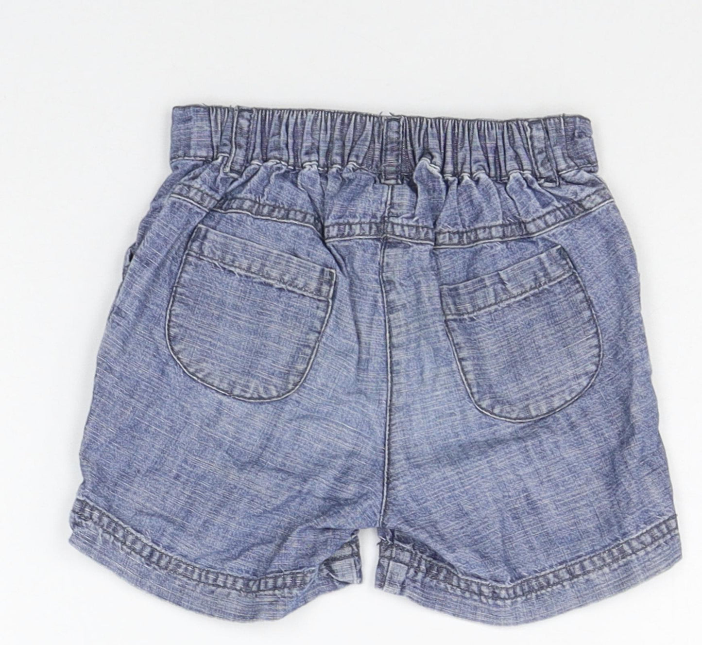 NEXT Girls Blue   Cropped Trousers Size 12-18 Months  - SHORTS
