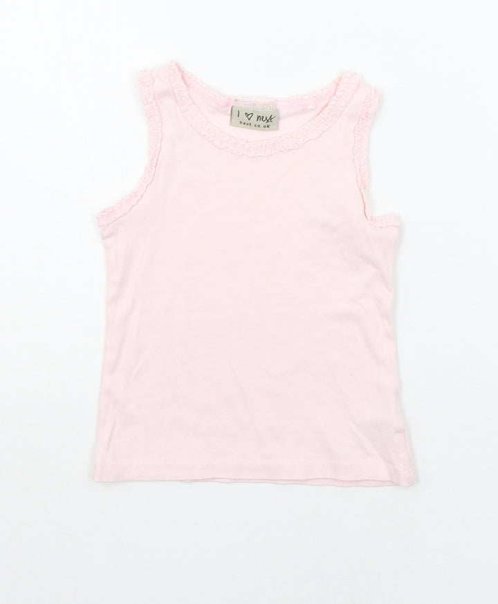 NEXT Girls Pink Basic Tank Size 12-18 Months