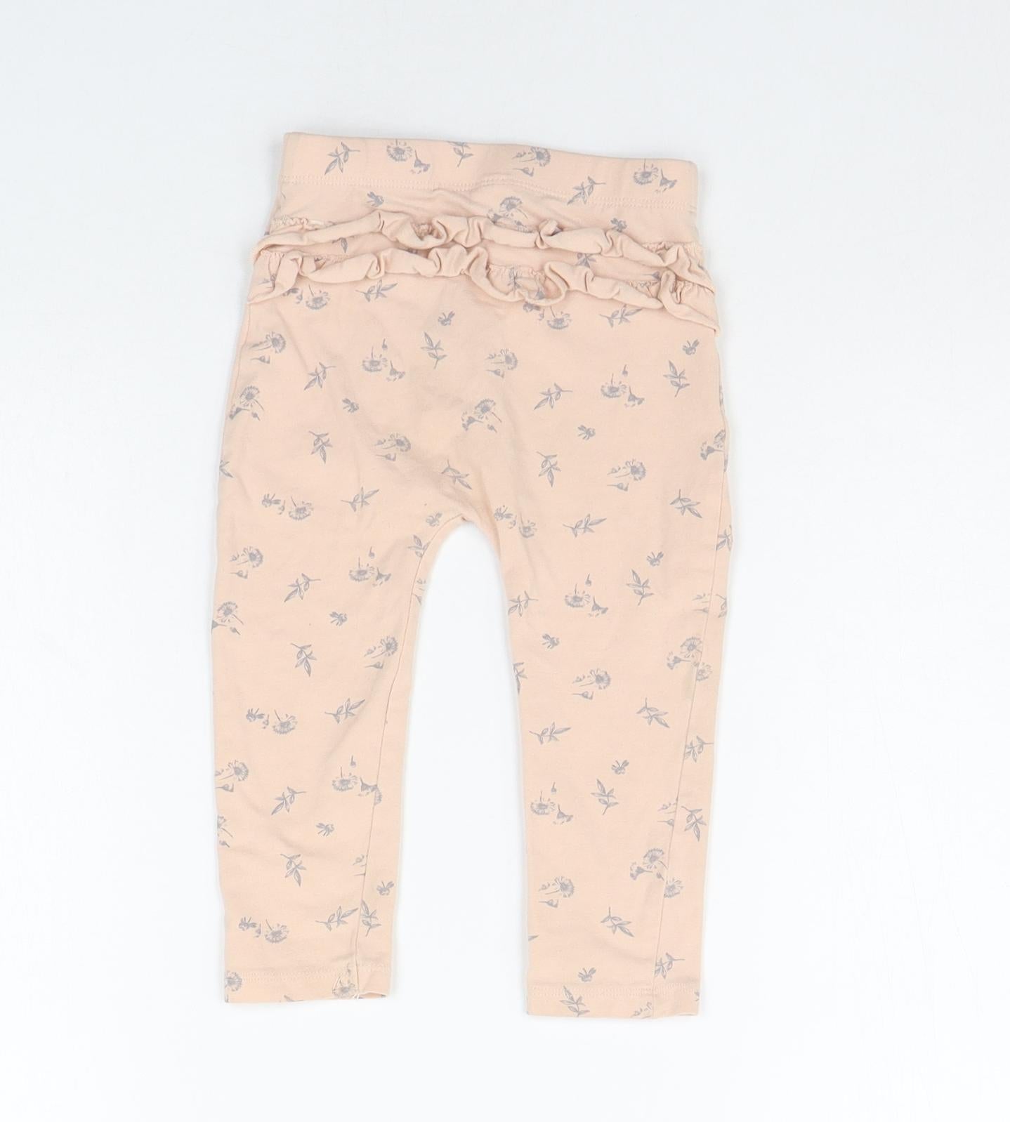 George Baby Beige Geometric  Jogger Leggings Size 12-18 Months