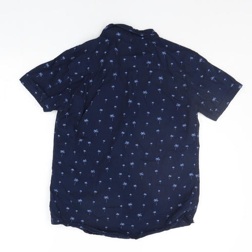 THREADABLE Girls Blue Geometric  Basic Button-Up Size 11-12 Years