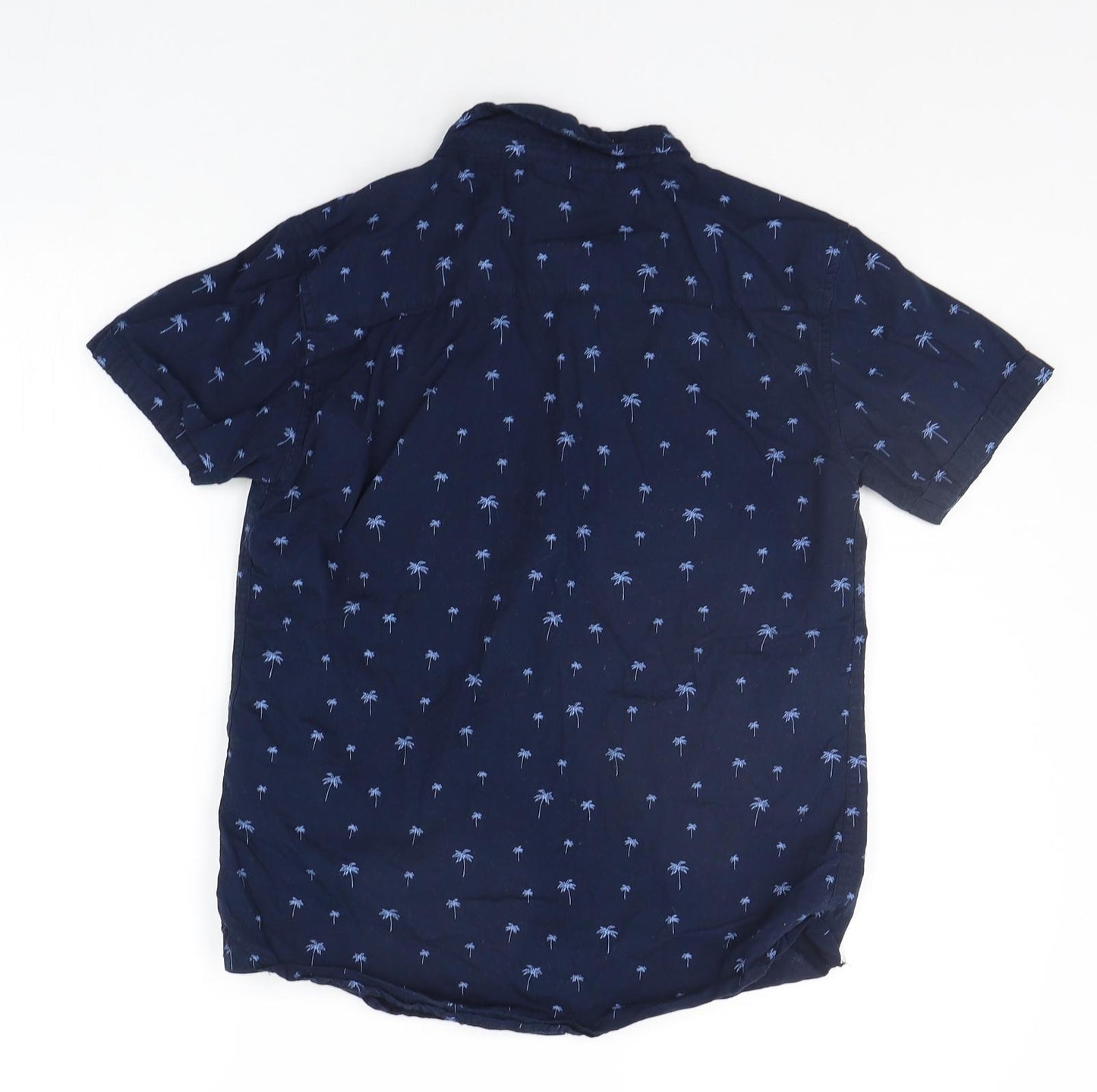THREADABLE Girls Blue Geometric  Basic Button-Up Size 11-12 Years
