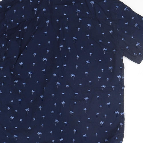 THREADABLE Girls Blue Geometric  Basic Button-Up Size 11-12 Years