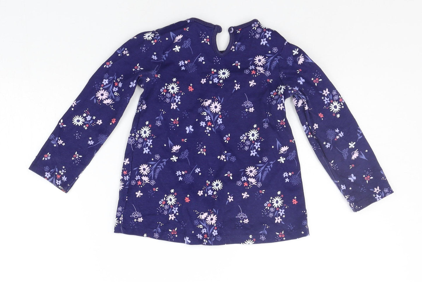 George Baby Blue Floral  Basic T-Shirt Size 18-24 Months
