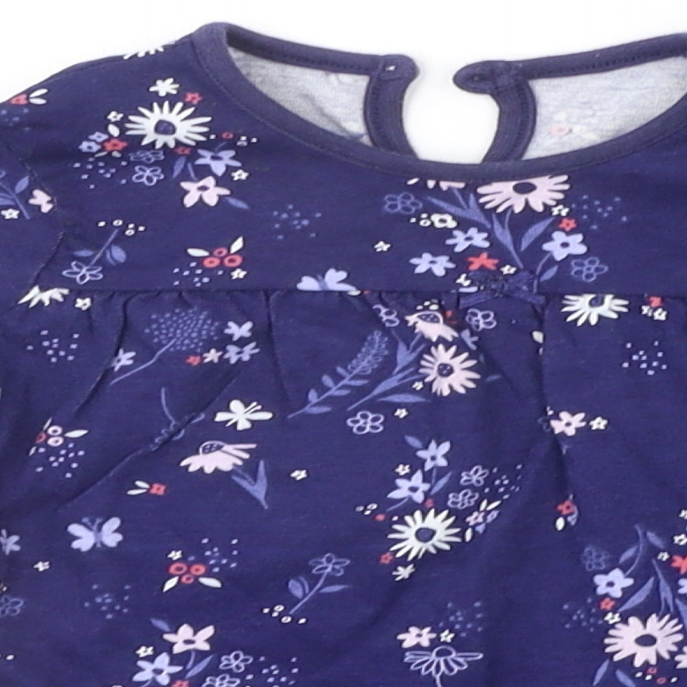 George Baby Blue Floral  Basic T-Shirt Size 18-24 Months