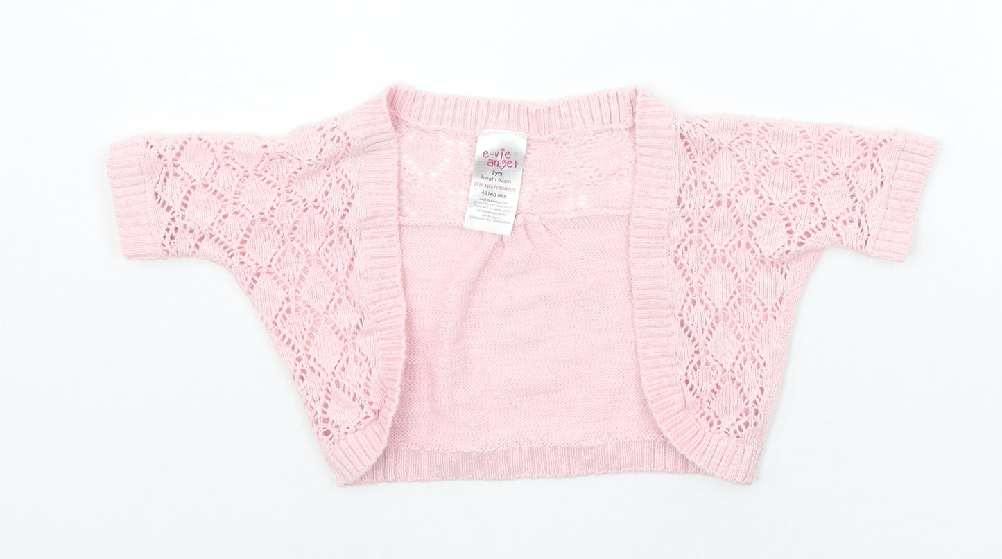 Evie Angel Girls Pink   Cardigan Jumper Size 2 Years