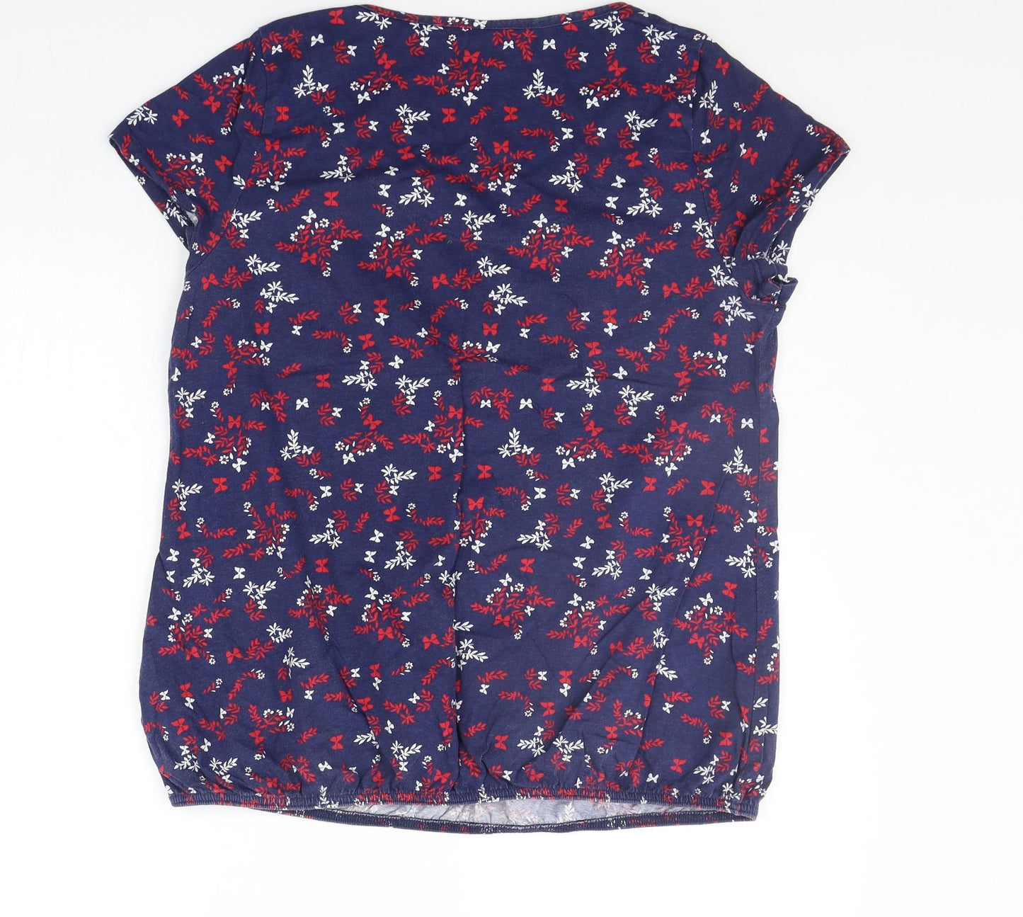 BHS Womens Blue Floral  Basic T-Shirt Size 16