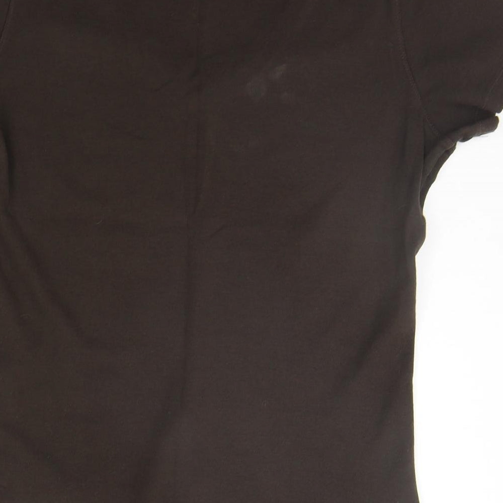 Preworn Womens Brown   Basic T-Shirt Size 16