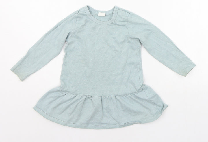 H&M Girls Green Basic T-Shirt Size 12-18 Months