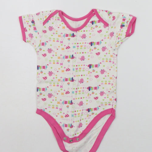 George Baby White Geometric  Babygrow One-Piece Size 12-18 Months  - ANIMALS