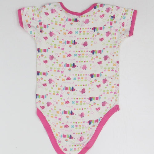 George Baby White Geometric  Babygrow One-Piece Size 12-18 Months  - ANIMALS