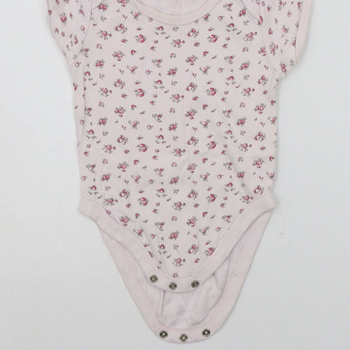 Mini Club Baby Pink Floral  Babygrow One-Piece Size 9-12 Months