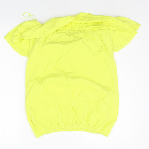 Nutmeg Womens Yellow   Basic Blouse Size 12