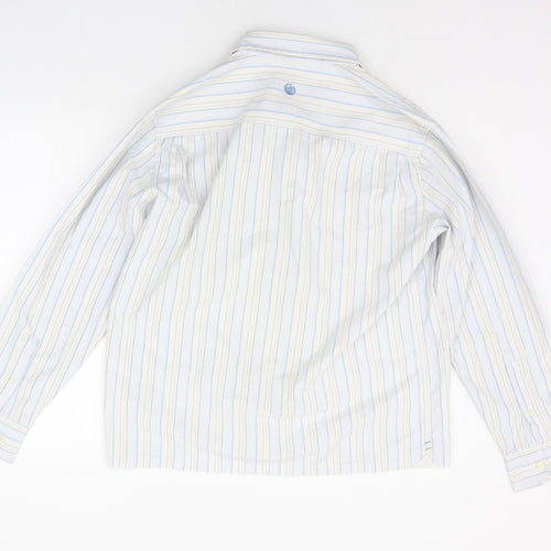 Fat Face Mens White Striped   Button-Up Size L