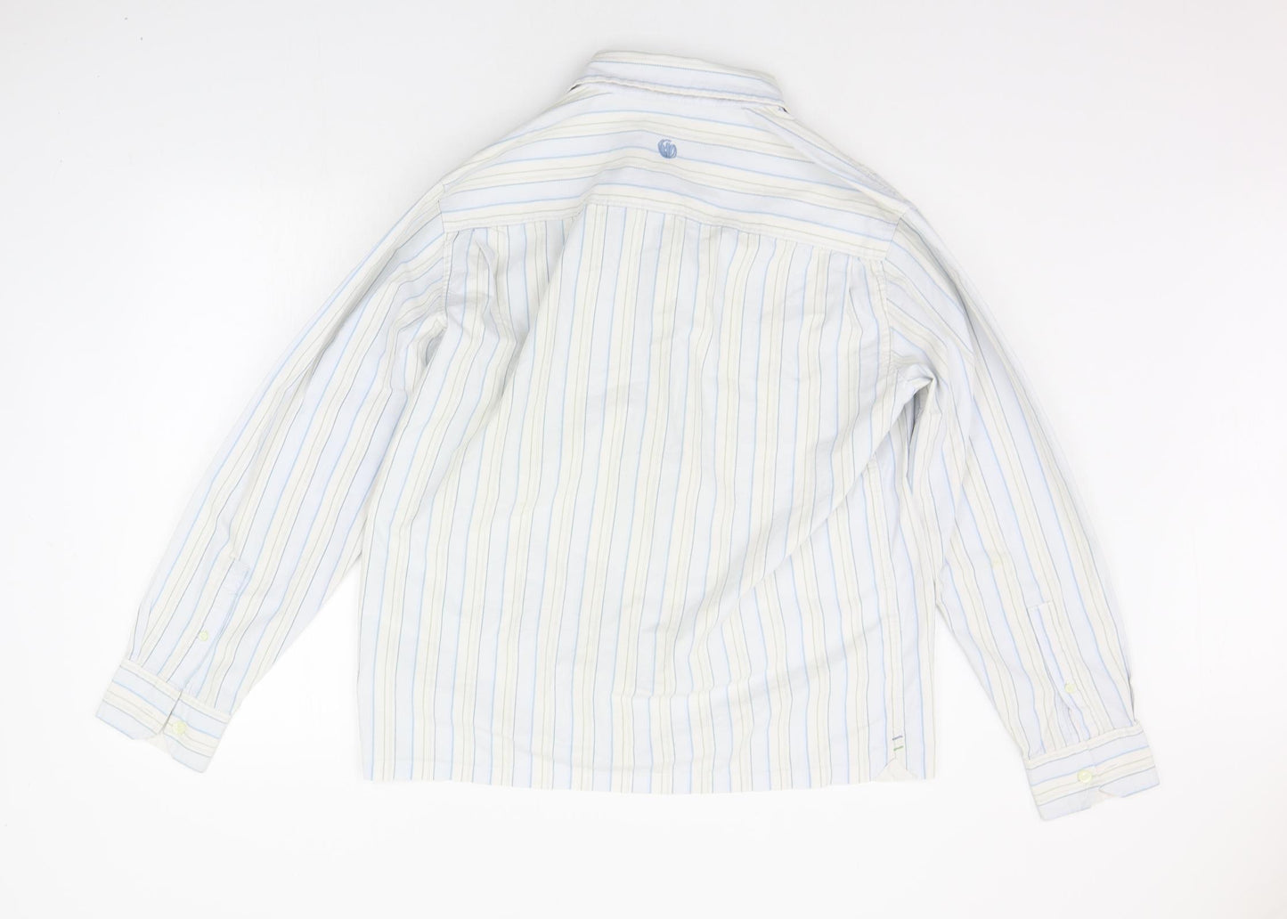 Fat Face Mens White Striped   Button-Up Size L