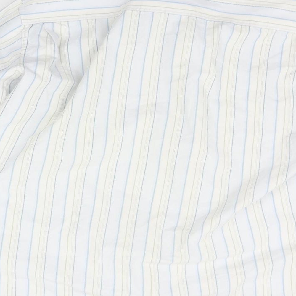 Fat Face Mens White Striped   Button-Up Size L