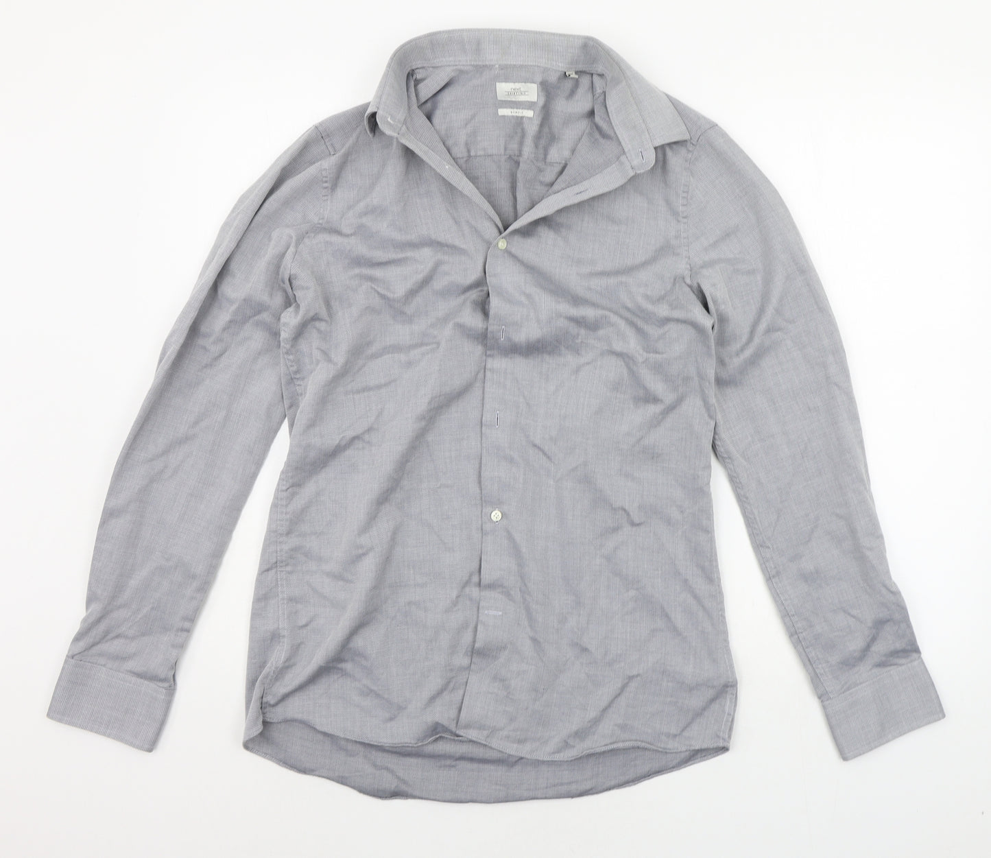 NEXT Mens Grey    Button-Up Size 15.5
