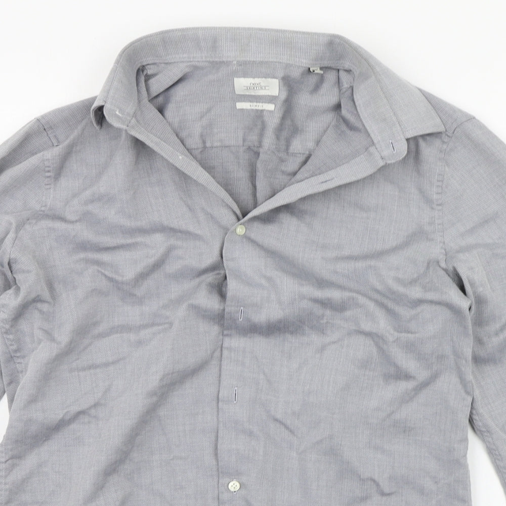 NEXT Mens Grey    Button-Up Size 15.5