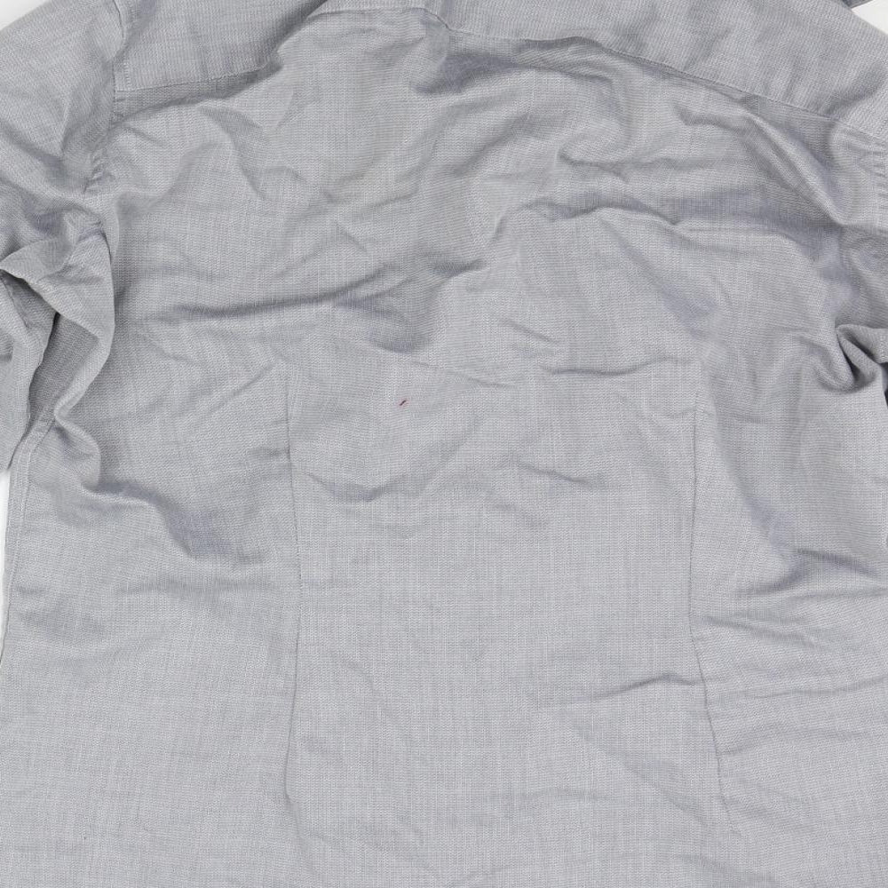 NEXT Mens Grey    Button-Up Size 15.5