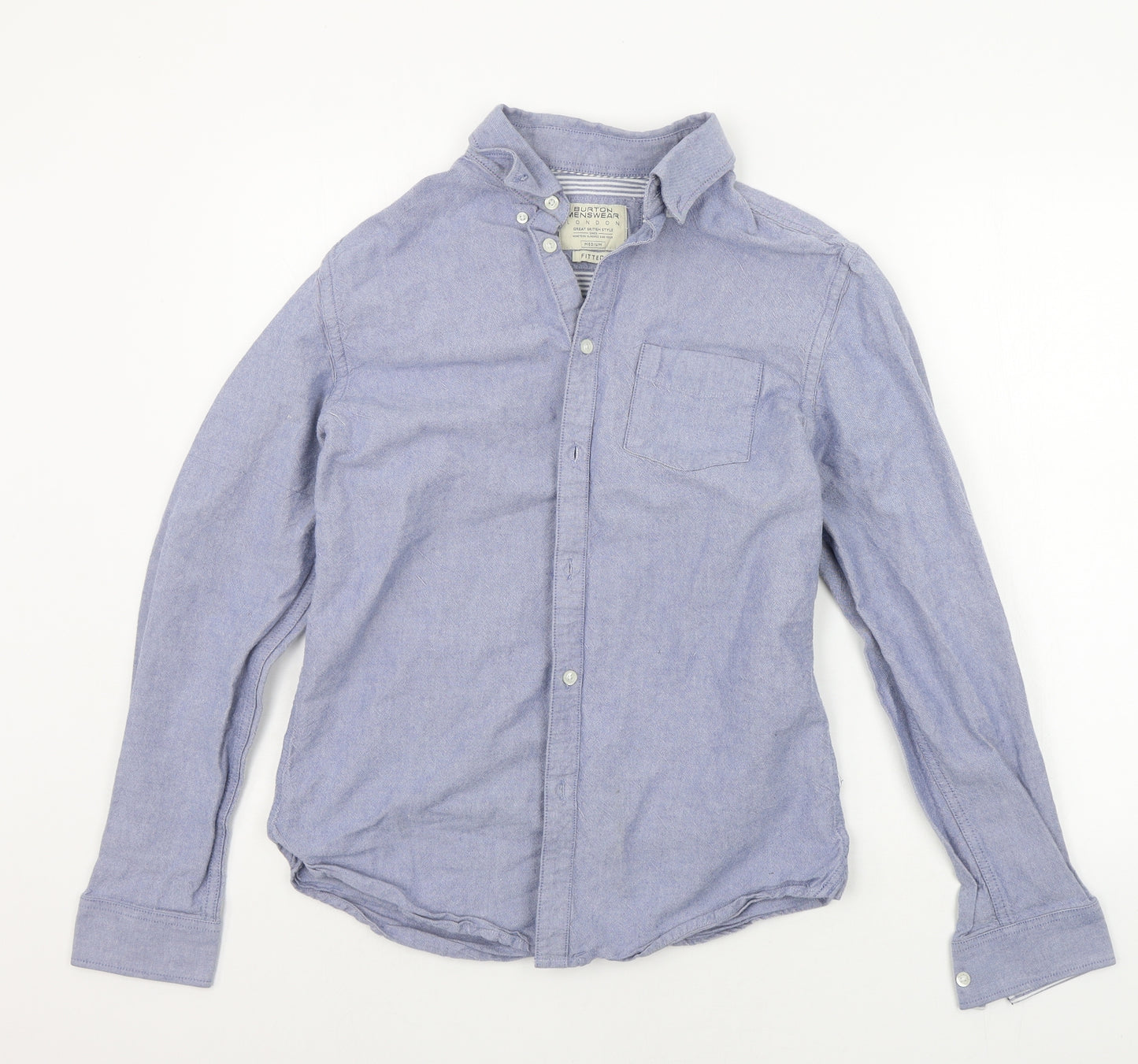 burton menswear Mens Blue    Button-Up Size M