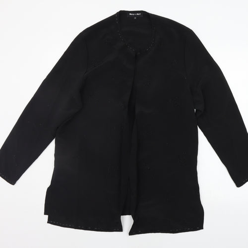 Wrap & Weft Womens Black   Cardigan Jumper Size 14  - BEAD DETAIL